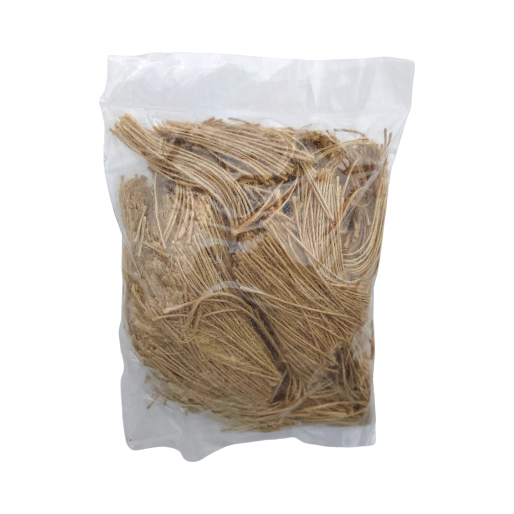 Bolsa de fibra de yute natural para que las aves construyan su nido de manera cómoda y segura, imitando su hábitat natural.