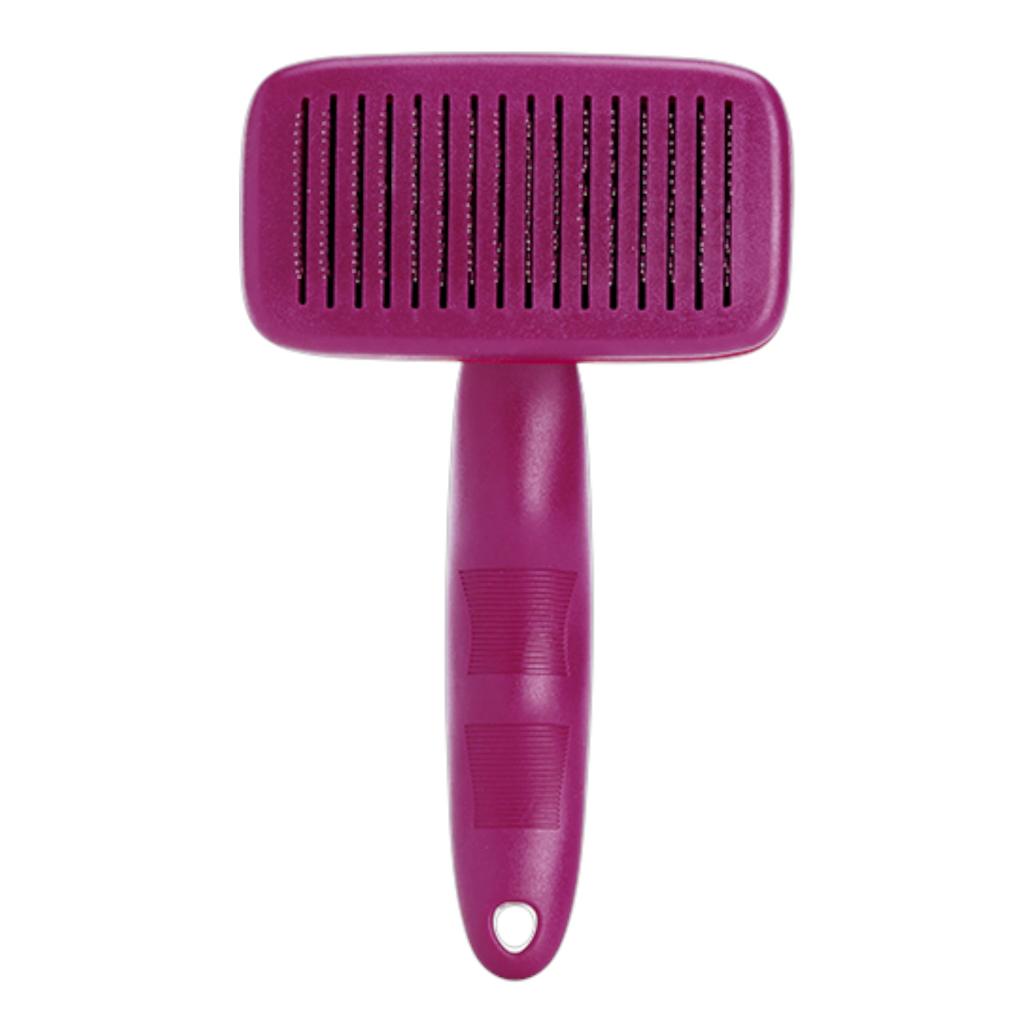 vista superior de la carda Fancy Pets con botón central de auto limpieza