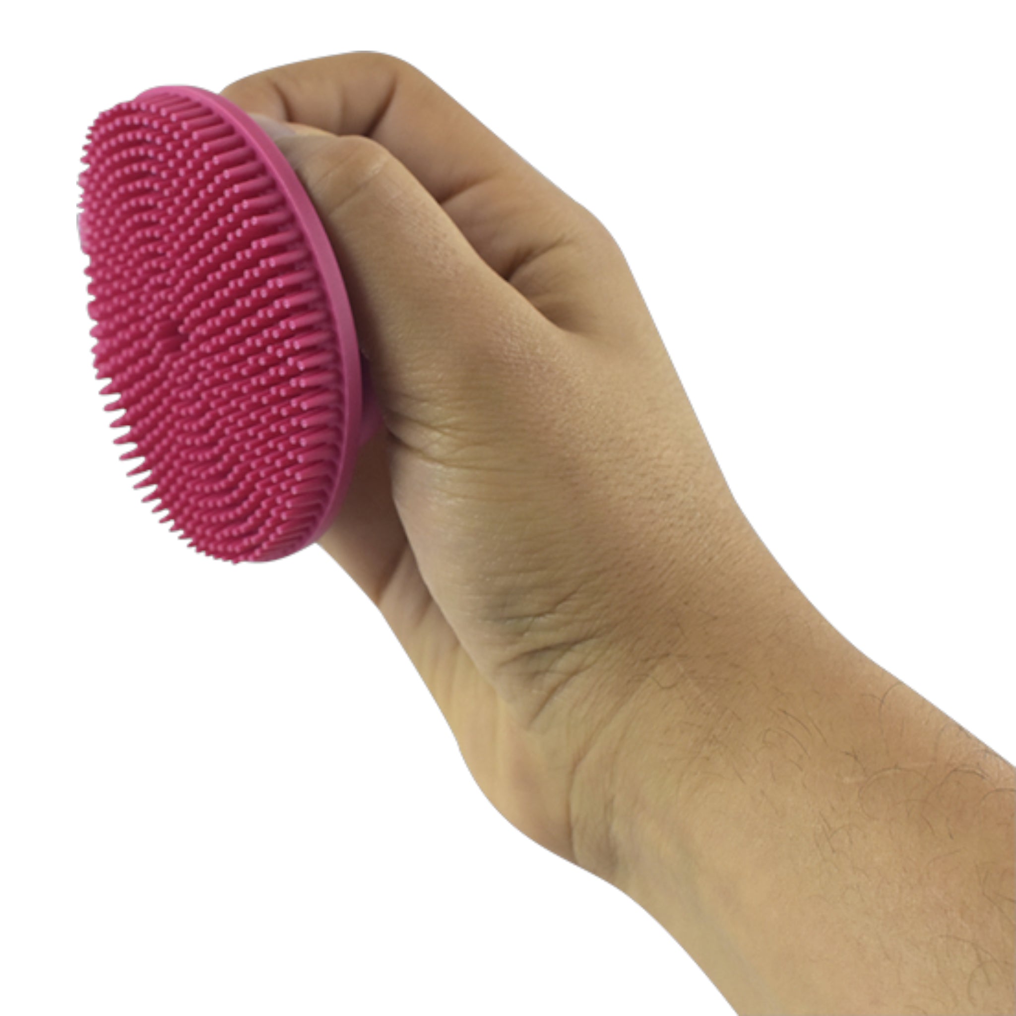 Goma limpiadora Fancy Pets vista en angulo mostrando puntas de goma y agarre ergonomico