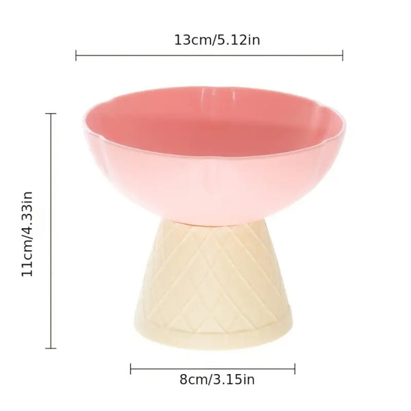 Tazón elevado en forma de helado