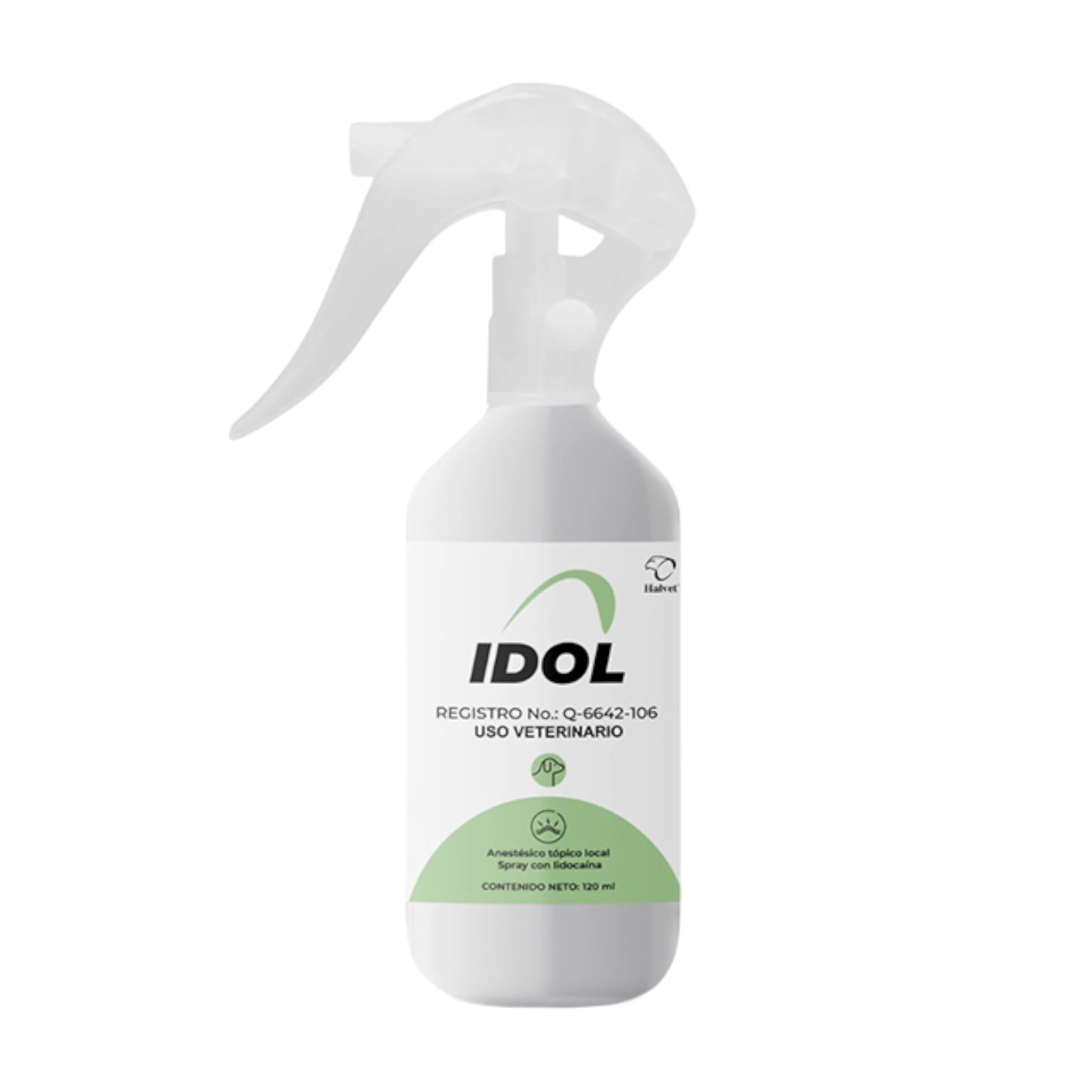 Envase de IDOL spray anestésico tópico con lidocaína 120 ml para uso local