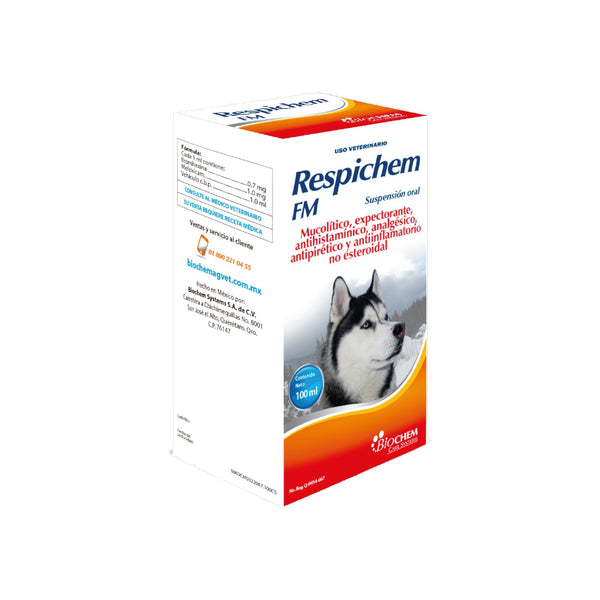 Respichem FM 100 mL – Tratamiento respiratorio para perros