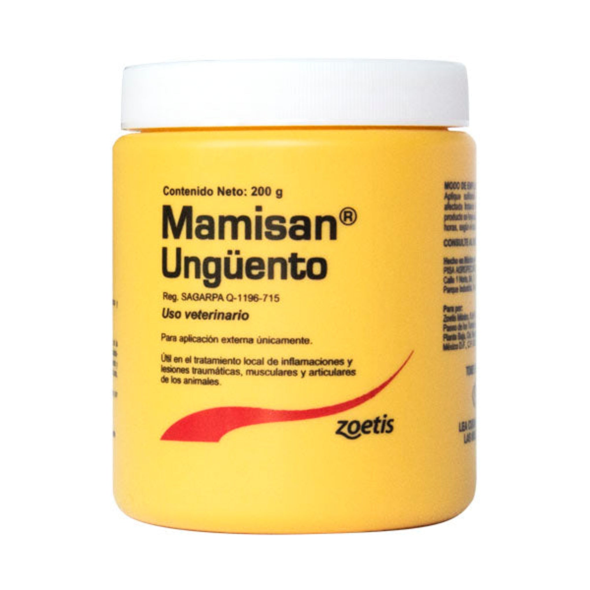 Mamisan Ungüento 200g para tratar inflamaciones y lesiones en animales de granja y mascotas