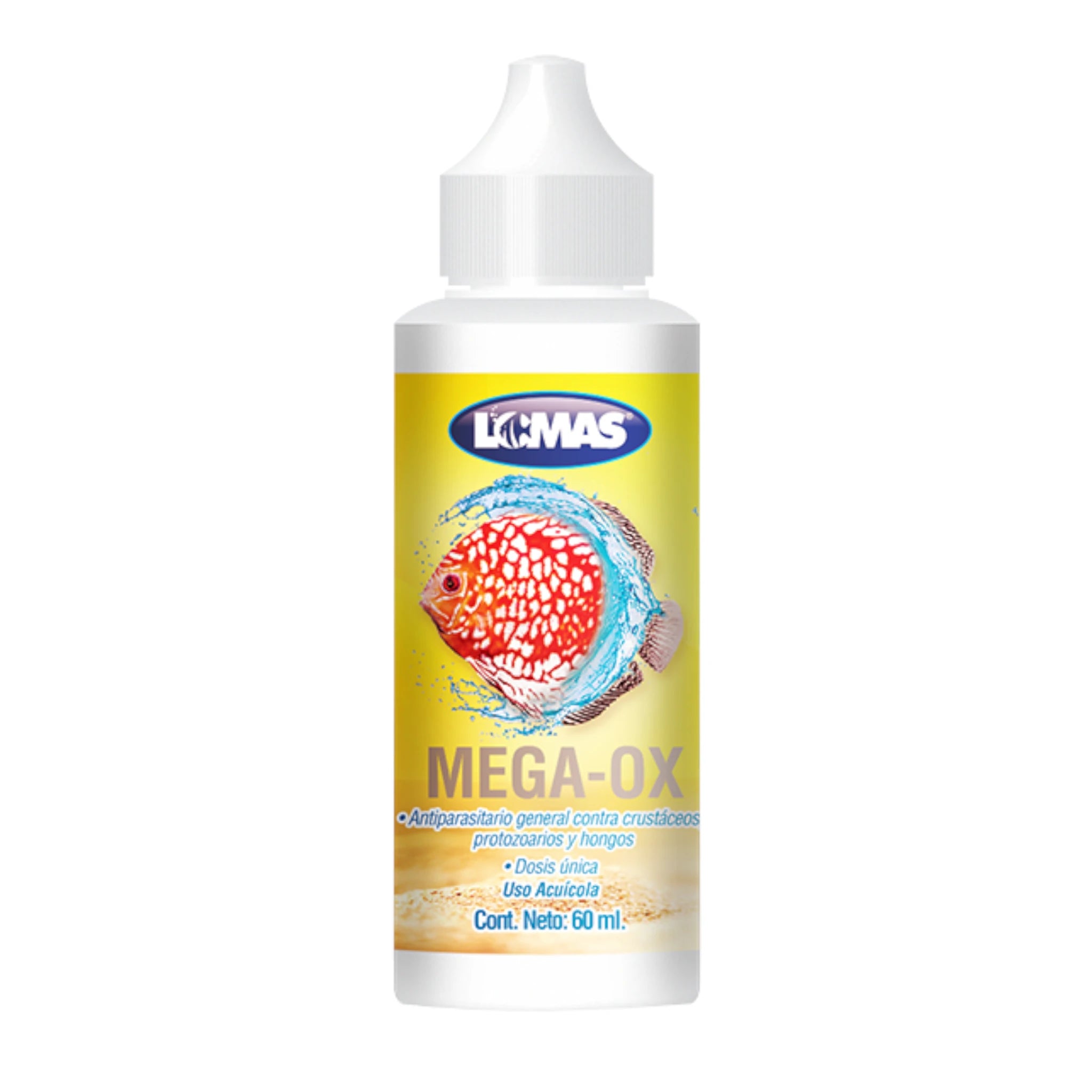 Botella Mega-OX 60ml antiparasitario general para peces de acuario