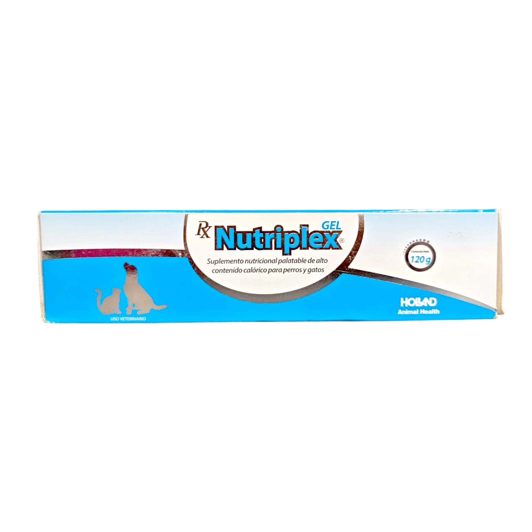 Caja de Nutriplex Gel suplemento nutricional para perros y gatos, alto en calorías, vitaminas, minerales y omegas, vía oral