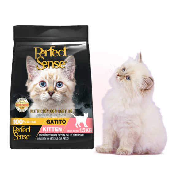 Empaque de Perfect Sense Kitten alimento seco para gatitos en etapa de crecimiento
