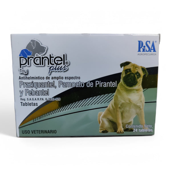 Caja de Prantel Plus Toy para perros y gatos pequeños, desparasitante oral con prazicuantel, pirantel y febantel