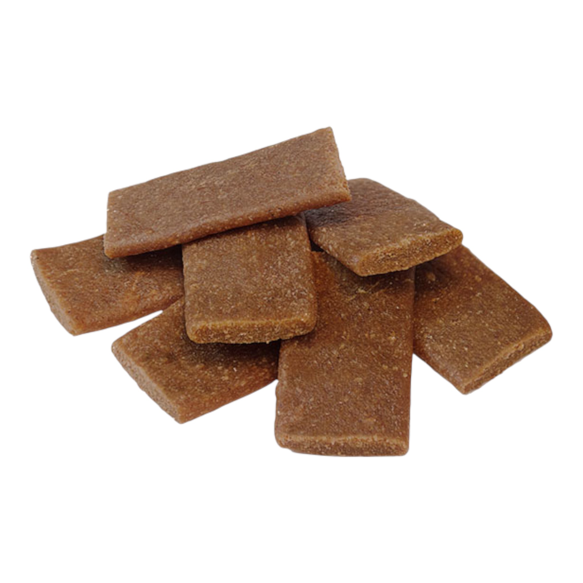 Detalle de la textura y forma de los premios funcionales Nupec Digestive Care, diseñados para ser altamente palatables y fáciles de digerir.