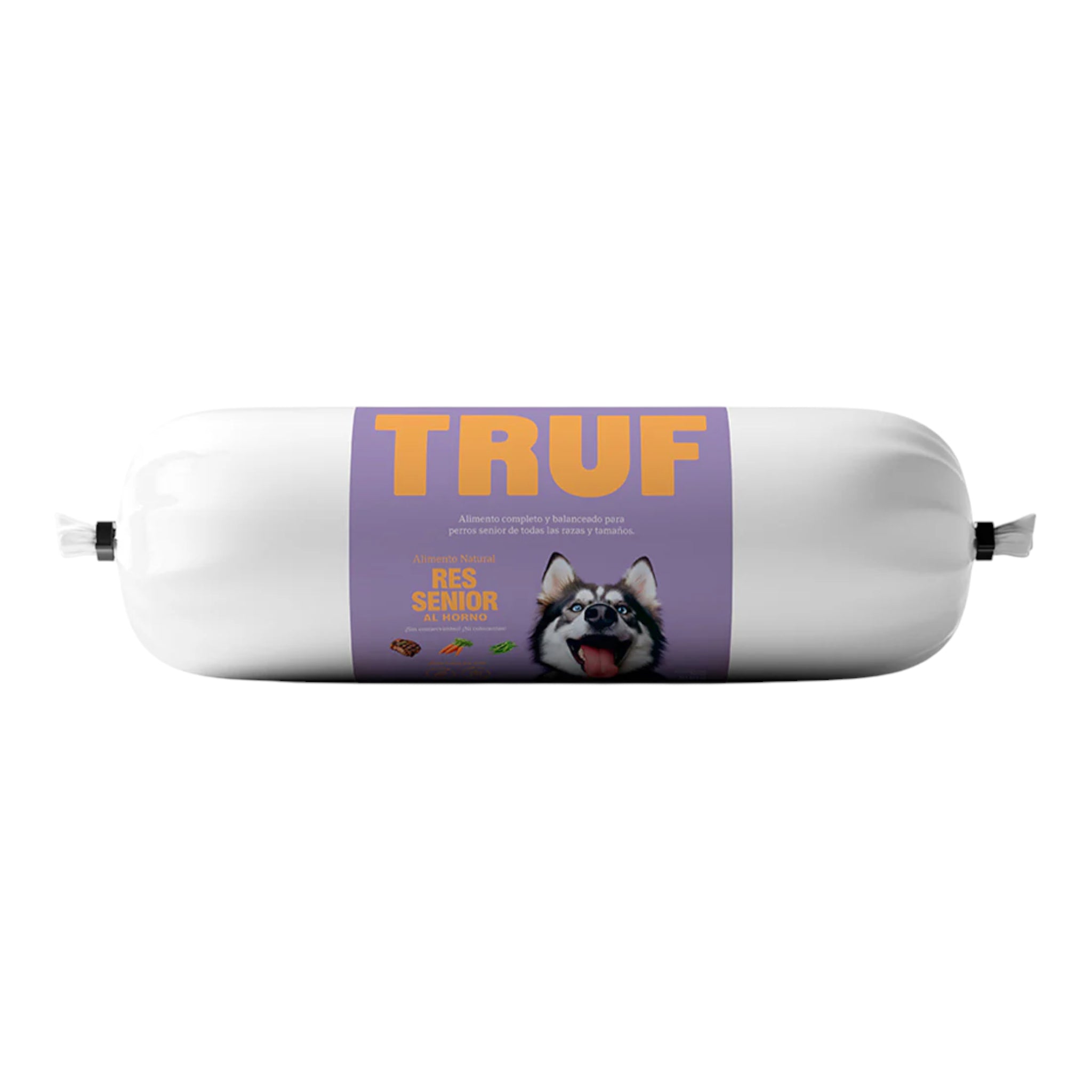 Empaque del alimento horneado de res TRUF para perros senior 500g